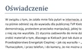 Oświadczenie rzecznika